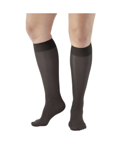Ames Walker Soft Sheer Stockings Knee High CT Black