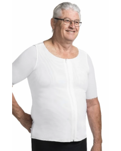 Wear Ease Andrew: Men's Compression Sleeved Shirt with Axilla Pads Front