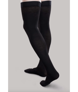 Therafirm Core-Spun Mild Support Thigh High Socks (15-20 mmHg) Black