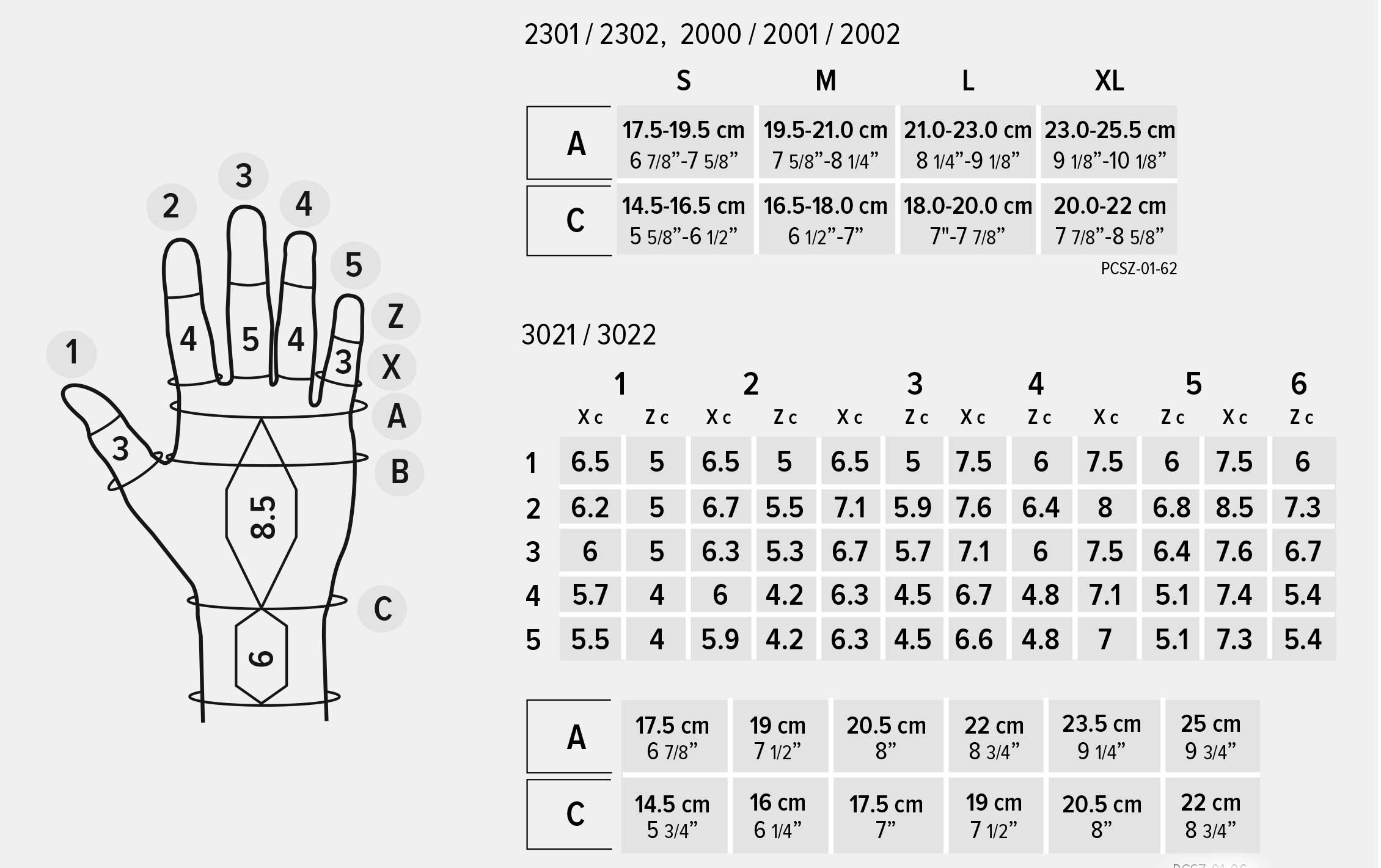 Juzo Soft Seamless Size Chart
