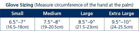 Sigvaris Glove Size Chart